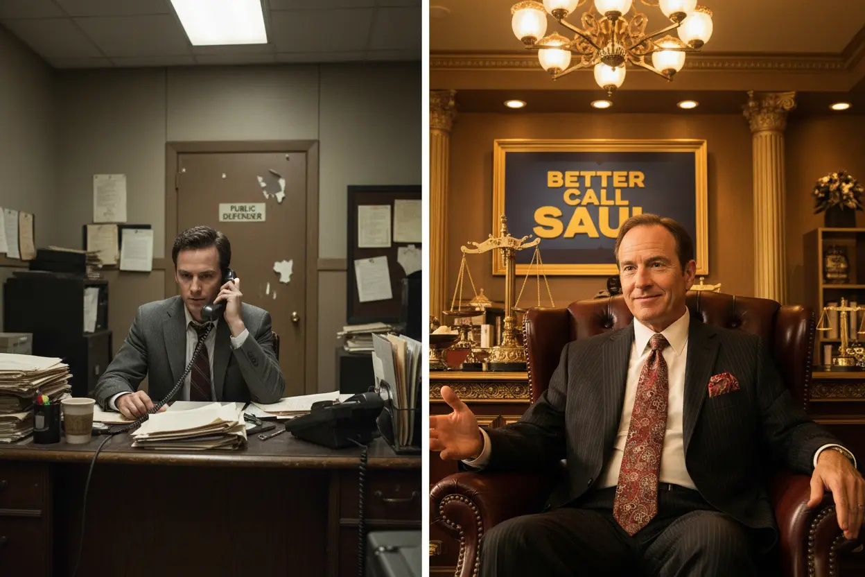 A Evolução de Jimmy McGill Transformação de Jimmy McGill para Saul Goodman em Better Call Saul.
