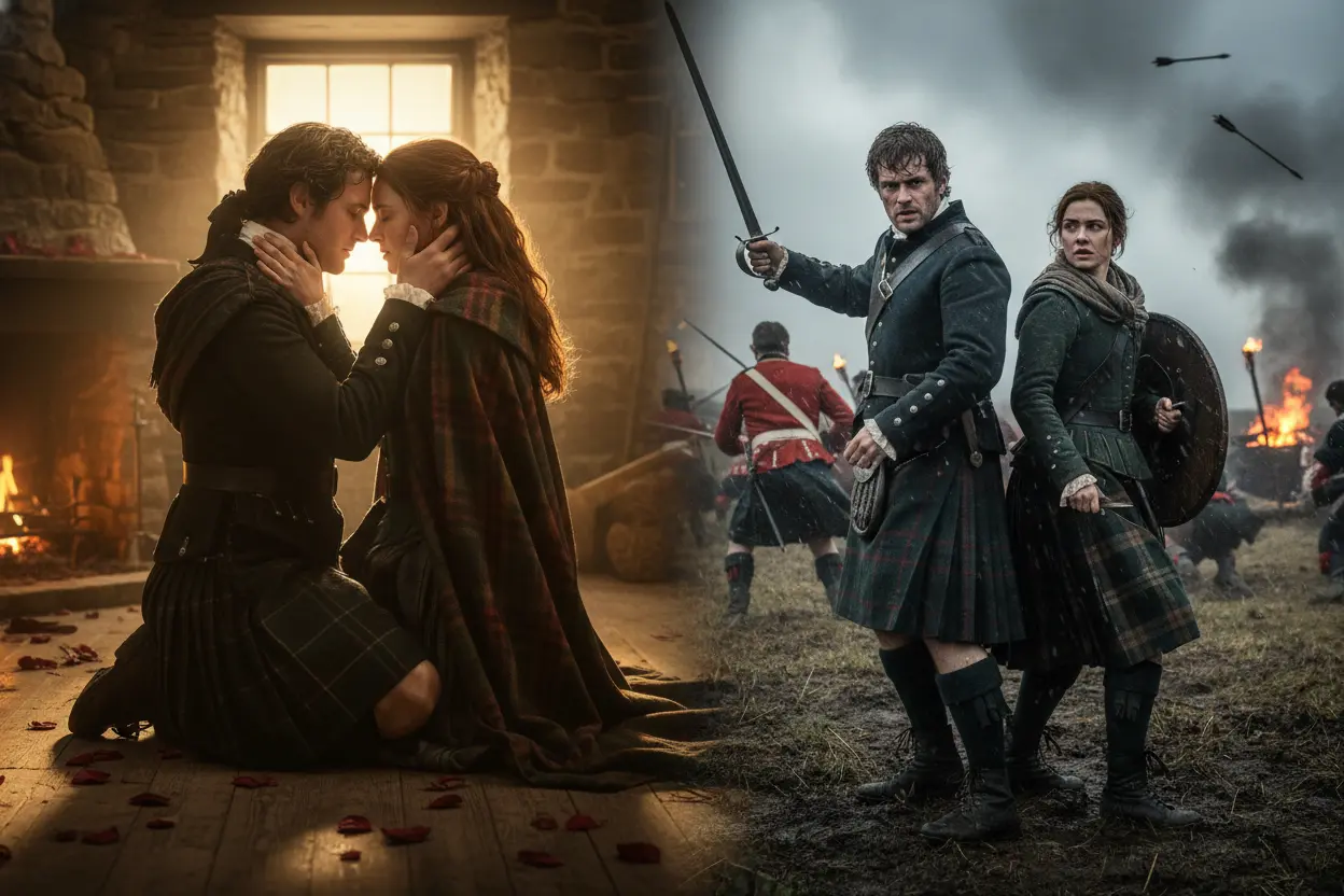 Serie Outlander vale a pena ver pela mistura de romance e drama histórico.