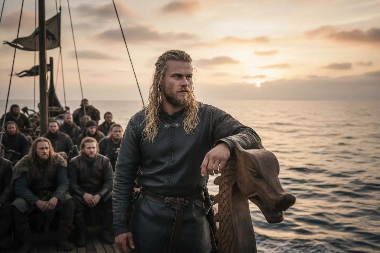 Ragnar Lothbrok: O Início Ragnar Lothbrok em um navio viking