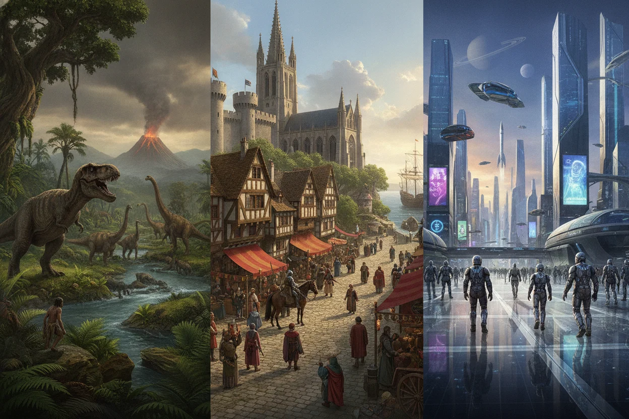 Comparativo das épocas visitadas na série 